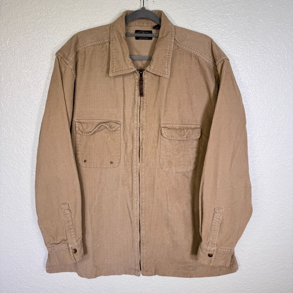 Vintage American Eagle Jacket Men Large Zip Up Utility Chore Barn Workwear 90s
